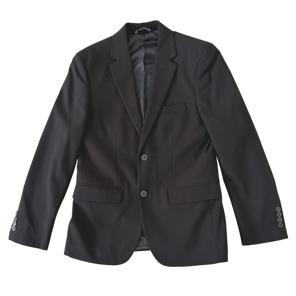 Nautica Blazer Mens 36S Black Modern Fit 2 Button Stretch Suit Jacket Preppy